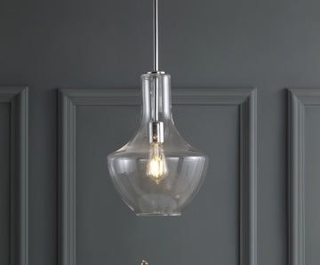 Watts Glass/Metal LED Pendant - JONATHAN Y